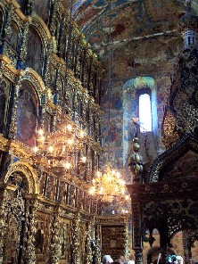 prachtvolle Ikonenwand in der Eliaskirche