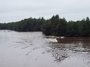 Wellen auf dem Kanal